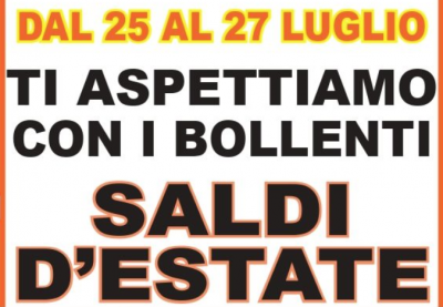 Apertura Spaccio Aziendale 25-27 Luglio